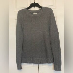 J Crew Classic Crewneck Cotton Sweater Gray S